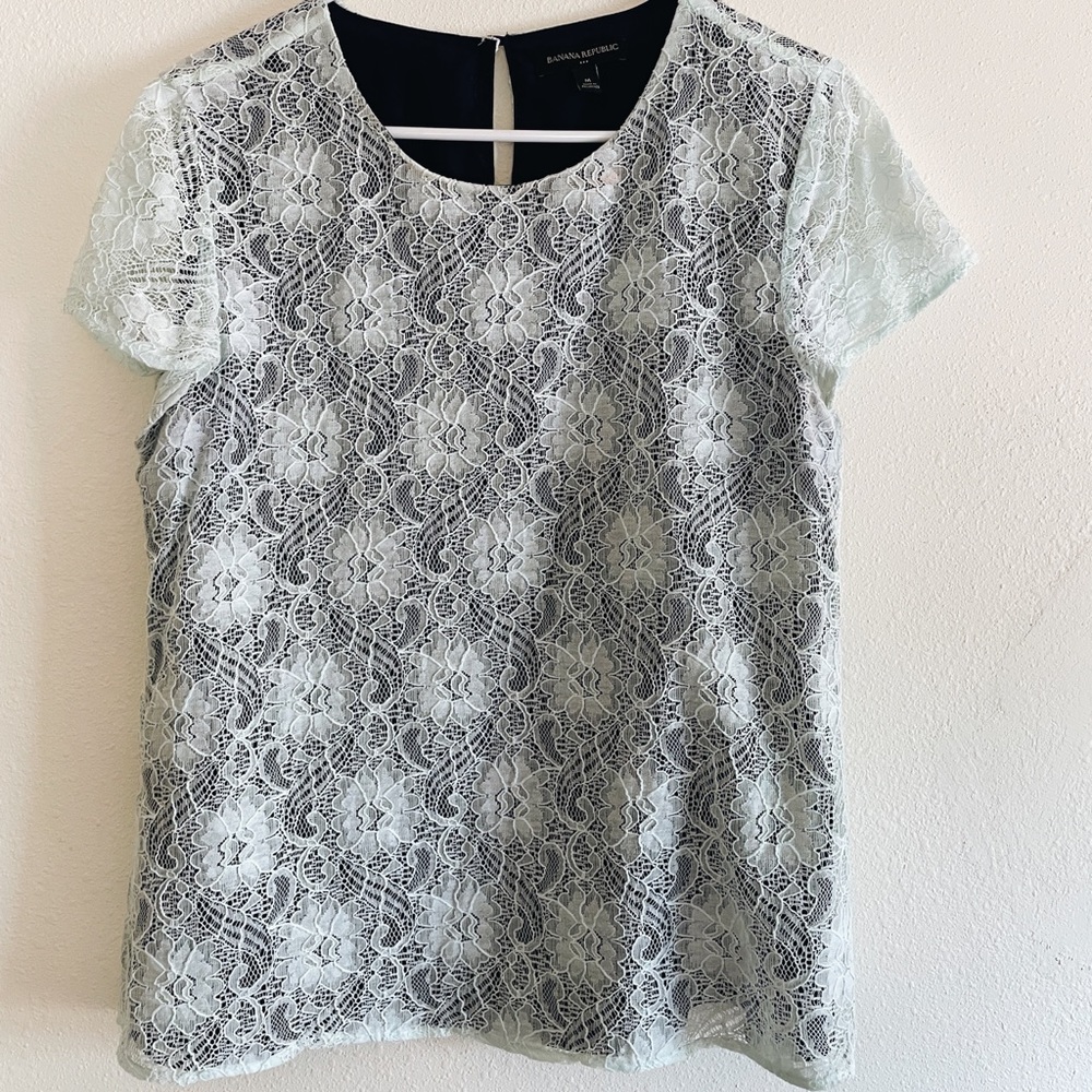 Banana Republic lace blouse.